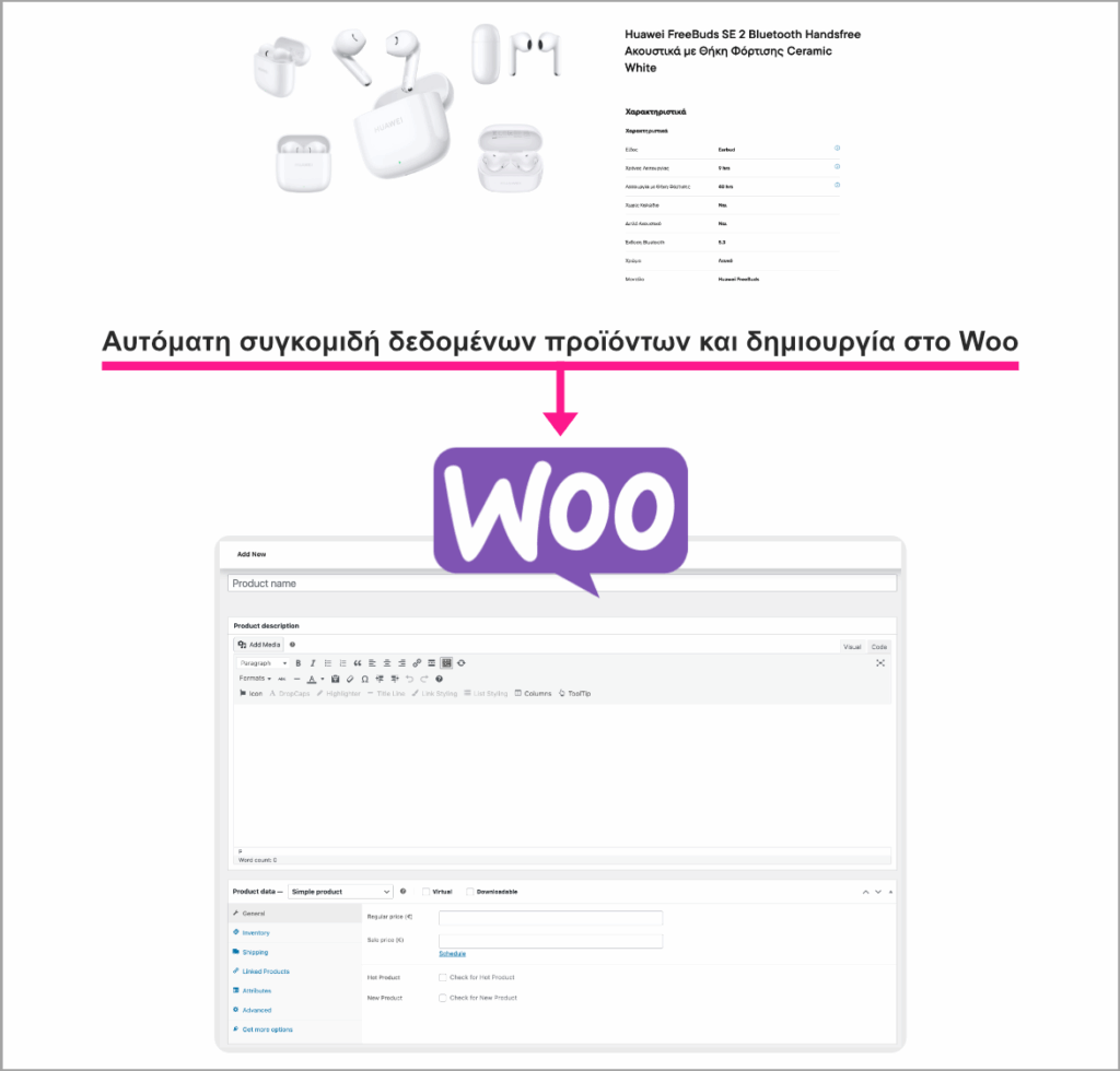 product data entry
